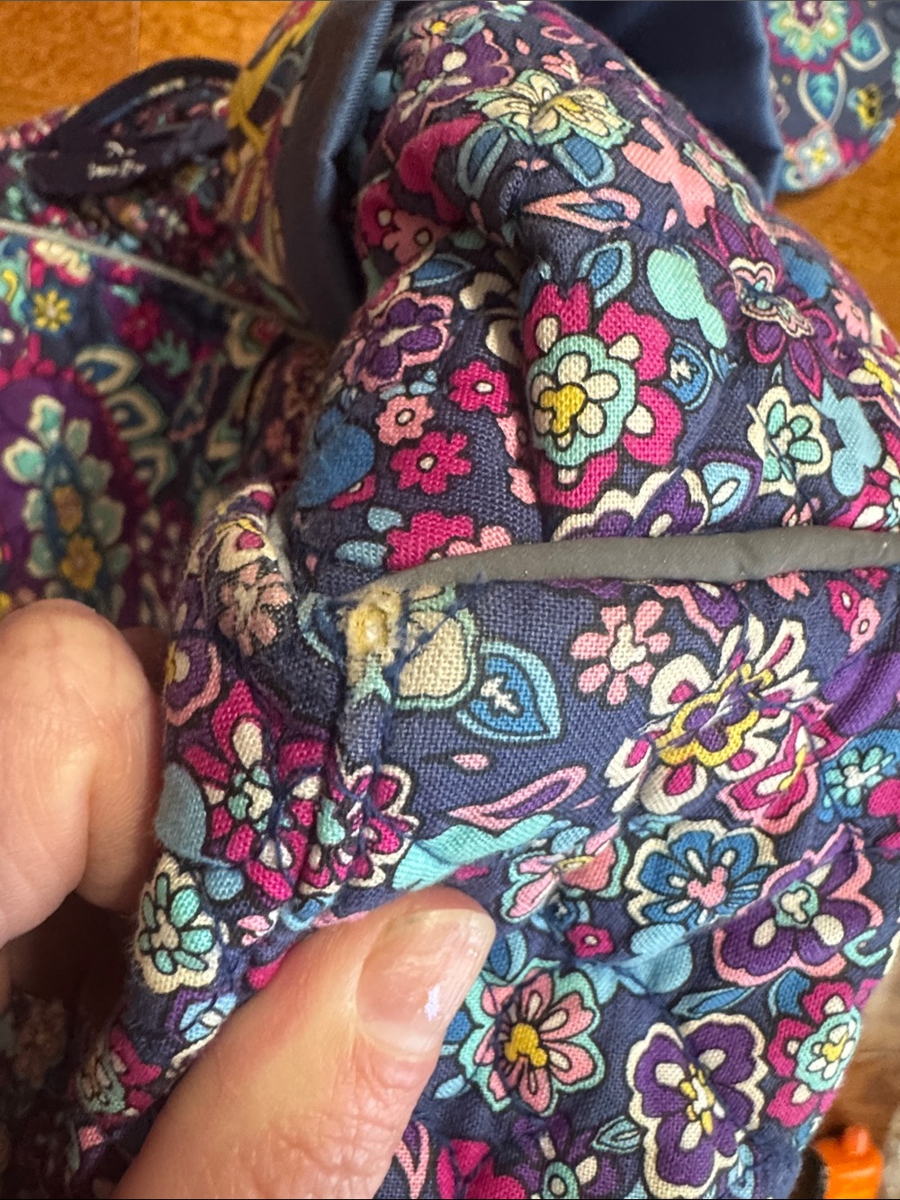 Vera Bradley Disney Floral Paisley Backpack Matching Ears Headband & Card Holder - Picture 8 of 15